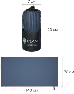 Полотенце Clam P020 70х140 (темно-синий)