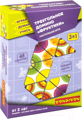 Развивающая игра Bondibon Треугольное. Фруктики / ВВ5116