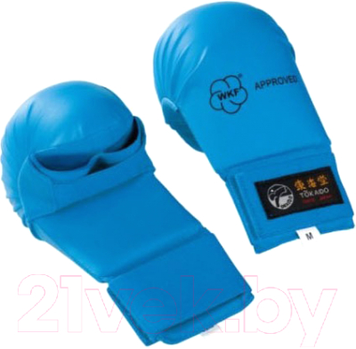 Перчатки для карате Tokaido Karate Mitts Without thumb / TOK-KM-01-WKF/PK-3 (XL, синий)