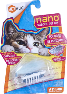 Игрушка для кошек Hexbug Нано Той / 480-3030 (белый/голубой)