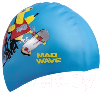 Шапочка для плавания Mad Wave Llama (голубой)