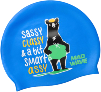Шапочка для плавания Mad Wave Smart Assy (синий) - 