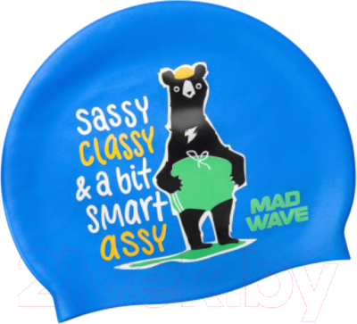 Шапочка для плавания Mad Wave Smart Assy (синий)