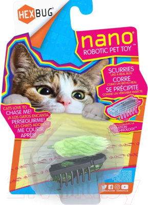 Игрушка для кошек Hexbug Нано Той / 480-3030 (черный/зеленый)