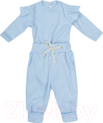 Комплект одежды для малышей Amarobaby Fashion / AB-OD21-FS2/19-62 (голубой, р. 62)