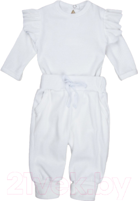 Комплект одежды для малышей Amarobaby Fashion / AB-OD21-FS2/33-68 (молочный, р. 68)