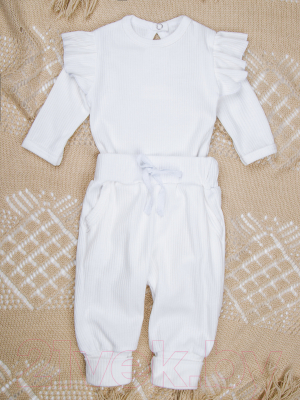 Комплект одежды для малышей Amarobaby Fashion / AB-OD21-FS2/33-80 (молочный, р. 80)