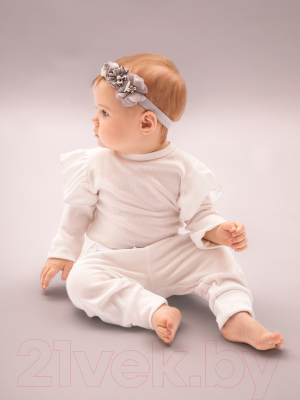 Комплект одежды для малышей Amarobaby Fashion / AB-OD21-FS2/33-80 (молочный, р. 80)