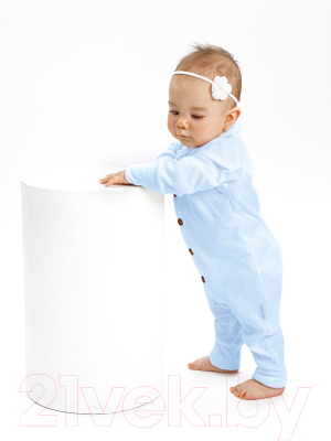 Комбинезон для малышей Amarobaby Fashion / AB-OD21-FS5/19-56 (голубой, р. 56)