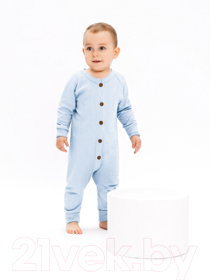 Комбинезон для малышей Amarobaby Fashion / AB-OD21-FS5/19-56 (голубой, р. 56)