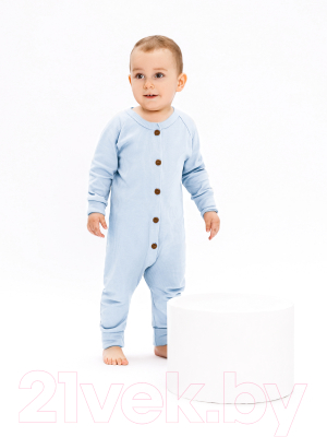 Комбинезон для малышей Amarobaby Fashion / AB-OD21-FS5/19-62 (голубой, р. 62)
