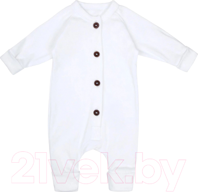 Комбинезон для малышей Amarobaby Fashion / AB-OD21-FS5/33-86 (молочный, р. 86)