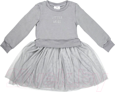 Платье детское Amarobaby Little Miss / AB-OD21-LM23/11-128 (серый, р. 128)