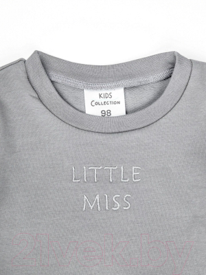 Платье детское Amarobaby Little Miss / AB-OD21-LM23/11-128 (серый, р. 128)
