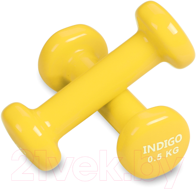 Набор гантелей Indigo 92005 (2x0.5кг, желтый)