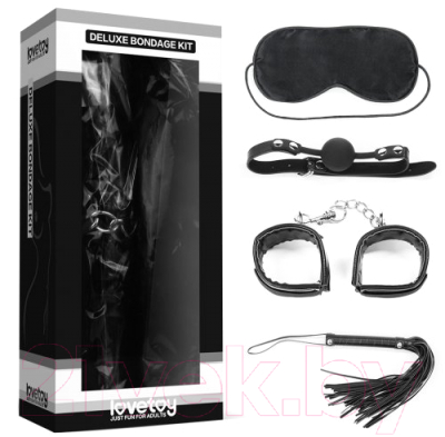 БДСМ-набор LoveToy Deluxe Bondage Kit / SM1008 (черный)