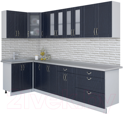 Кухонный гарнитур Интерлиния Мила Крафт 1.2x3.0