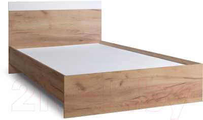 Односпальная кровать Олмеко Лего Нью 0.9 (белый/дуб золото)