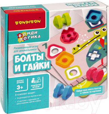 Развивающая игра Bondibon Болты и гайки / ВВ5368