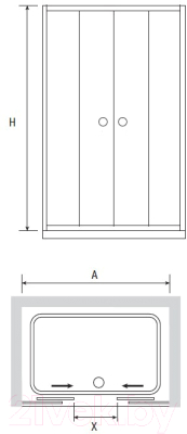 Душевая дверь RGW CL-10 / 04091015-11 (хром/прозрачное стекло)