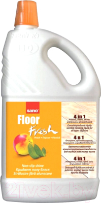 Чистящее средство для пола Sano Floor Fresh Non Slip Shine Peach (2л)