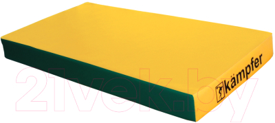 Гимнастический мат Kampfer №1 100x50x10см (зеленый/желтый) - Обратная сторона
