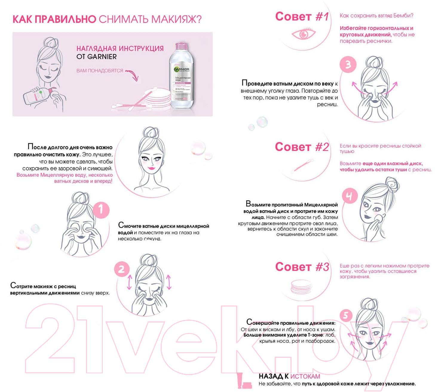 Мицеллярная вода Garnier Skin Naturals (700мл) — фото 3