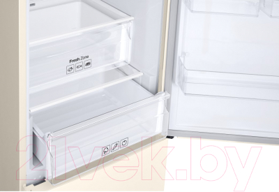 Холодильник с морозильником Samsung RB34N5000EF/WT