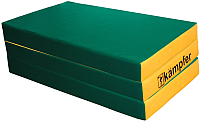 Гимнастический мат Kampfer №6 150x100x10см (зеленый/желтый) - 