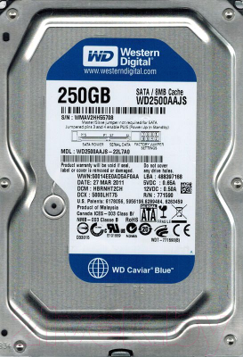 

Жесткий диск Western Digital, Caviar 250GB (WD2500AAJS)