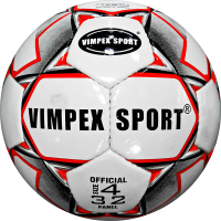 Футбольный мяч Vimpex Sport 9220 (размер 4, серый/красный) - 