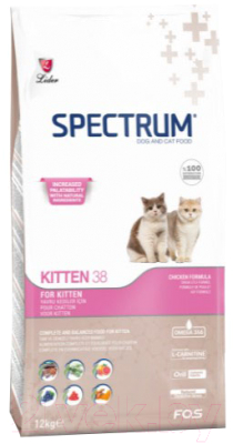 Сухой корм для кошек Spectrum Kitten38 для котят с курицей (12кг)