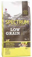 Сухой корм для кошек Spectrum Low Grain для котят с курицей, индейкой и клюквой (2кг) - 
