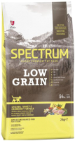 Сухой корм для кошек Spectrum Low Grain с курицей, индейкой клюквой (2кг) - 