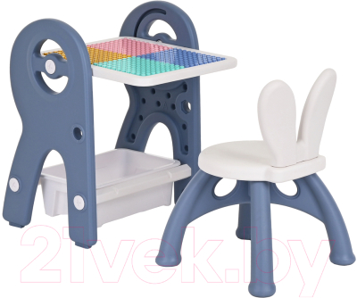 Развивающий игровой стол Pituso С конструктором / UN-ZY03 (синий)