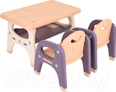 Комплект мебели с детским столом Pituso UN-ZY02-2 (фиолетовый)