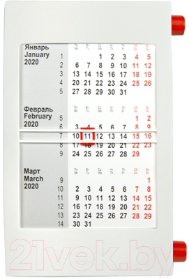 Календарь настольный Walz 2022-2023 / 9510/08 (белый/красный)