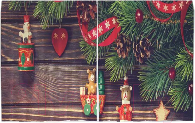 Изображение товара Комплект штор JoyArty Елочные игрушки / p_20068 (145x180)