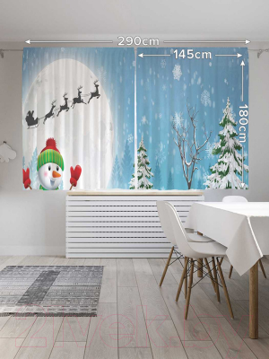 Изображение товара Комплект штор JoyArty Новогоднее настроение / p_20080 (145x180)