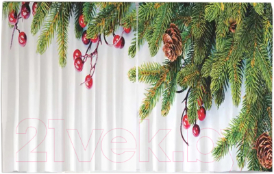 Изображение товара Комплект штор JoyArty Елочные игрушки / p_20292 (145x180)