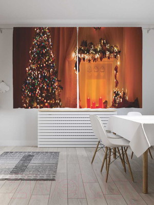 Изображение товара Комплект штор JoyArty Рождественская елка / p_20297 (145x180)