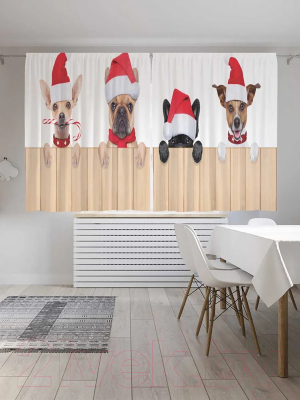 Изображение товара Комплект штор JoyArty Веселые собачки / p_20309 (145x180)