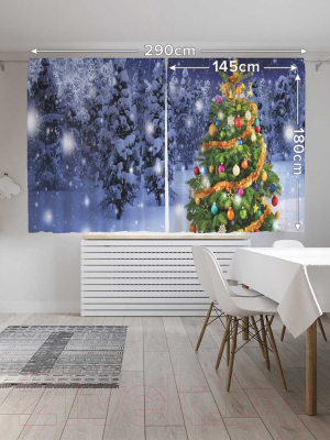 Изображение товара Комплект штор JoyArty Лесная красавица / p_21448 (145x180)