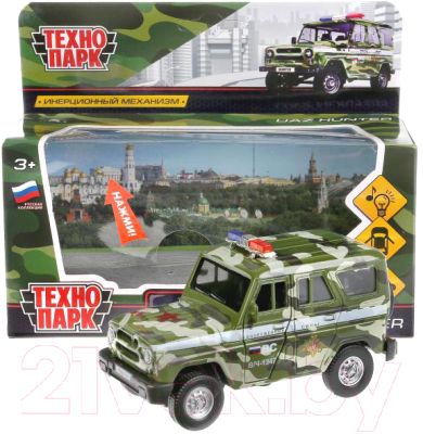 Автомобиль игрушечный Технопарк Uaz Hunter / HUNTER-MIL-SL