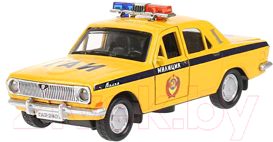 Автомобиль игрушечный Технопарк ГАЗ-2104 Волга Полиция / 2401-12SLPOL-YE