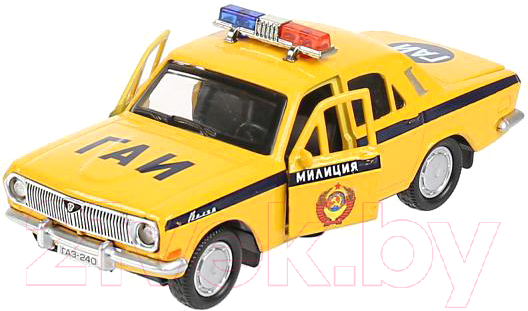 Автомобиль игрушечный Технопарк ГАЗ-2104 Волга Полиция / 2401-12SLPOL-YE — фото 4