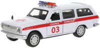 Автомобиль игрушечный Технопарк ГАЗ-2402 Волга Скорая / 2402-12SLAMB-WH - 
