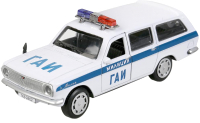 Автомобиль игрушечный Технопарк ГАЗ-2402 Волга Полиция / 2402-12SLPOL-WH - 