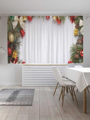 Изображение товара Комплект штор JoyArty Праздничная рамка / p_21453 (145x180)