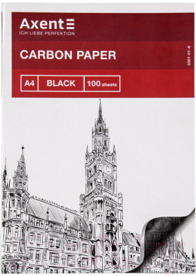 Бумага копировальная Axent 3301-01 (100л, черный)